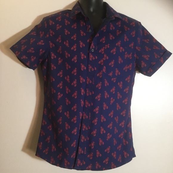 Apt. 9 Other - MENS LOBSTER HAWAIIAN SHIRT SLIM FIT MEDIUM/ SMALL